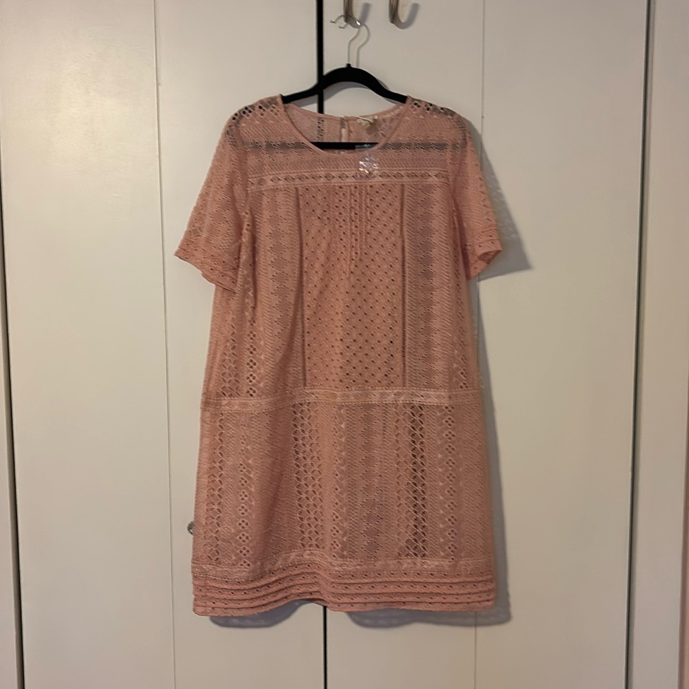 Sundance Pink Lace Dress